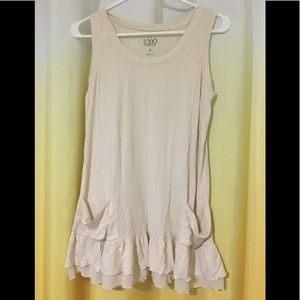 LOGO layer tank Ruffle bottom Size S